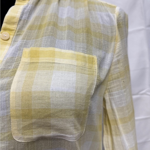 Burberry Plaid Long Sleeve Top Yellow - Picture 7 of 11